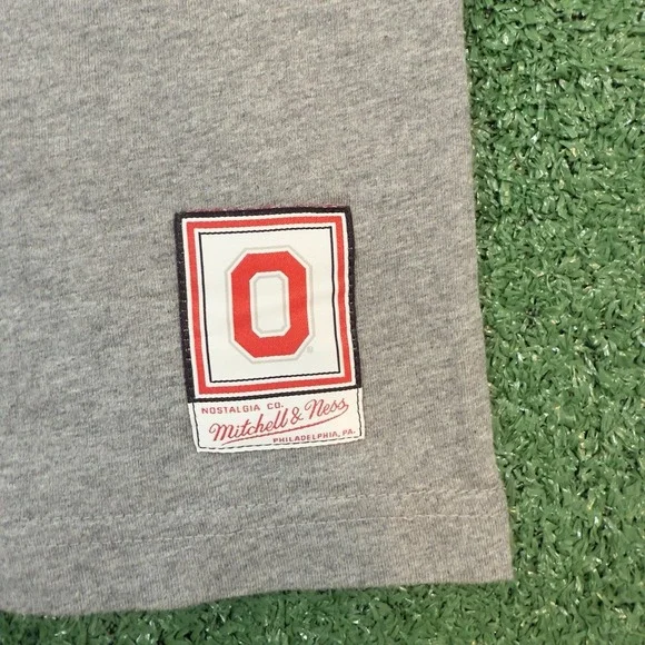 Mitchell & Ness Ohio State Buckeyes‎ T-Shirt XL Gray OSU Columbus NCAA Mens Tee